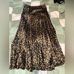 Leopard Print Long Skirt